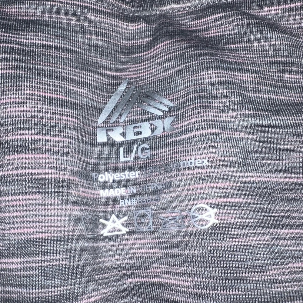 Gray and pink RBX capri leggings